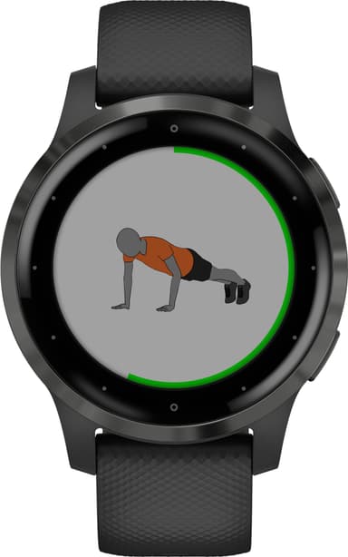 Garmin Vivoactive 4s GPS smartklokke (sort)
