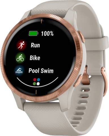 Garmin Venu GPS smartklokke (sand/rose)