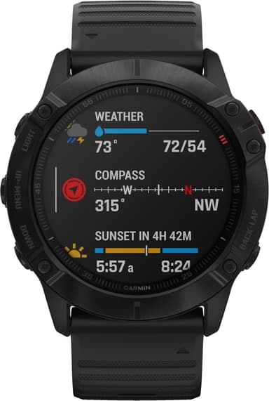 Garmin Fenix 6x Pro GPS smartklokke 51 mm (sort)