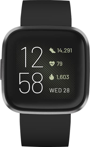 Fitbit Versa 2 smartklokke (sort/karbon)
