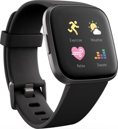 Fitbit Versa 2 smartklokke (sort/karbon)