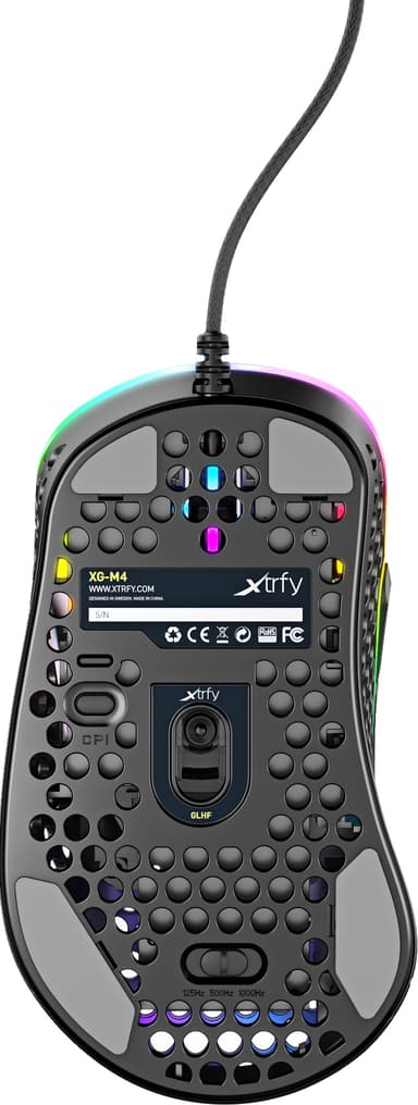 Xtrfy M4 RGB gamingmus (sort)