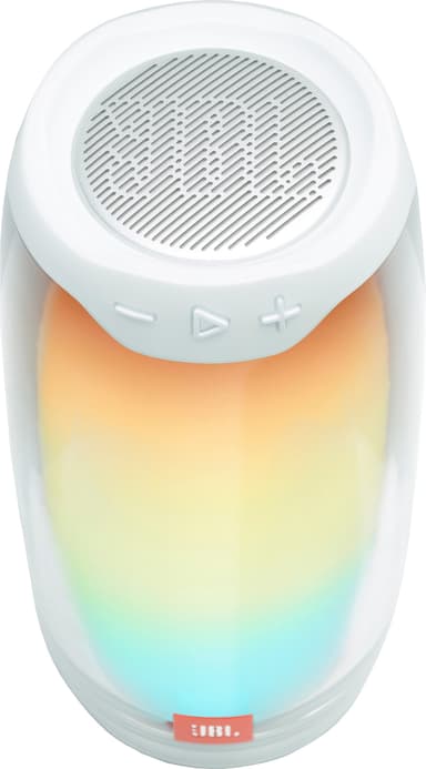 JBL Pulse 4 trådløs bærbar partyhøyttaler (hvit)