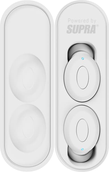 Supra NERO-TX helt trådløse in-ear hodetelefoner (hvit)