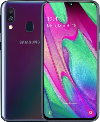 Samsung Galaxy A40 Enterprise smarttelefon (sort)