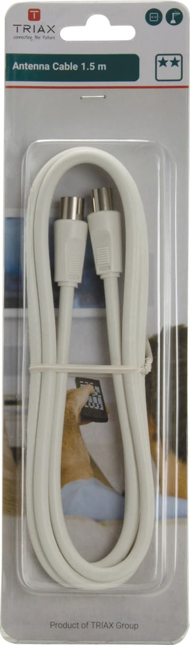 Triax antennekabel 1,5 meter (hvit)