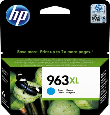 HP 963 XL cyan blekkpatron med høyt utbytte
