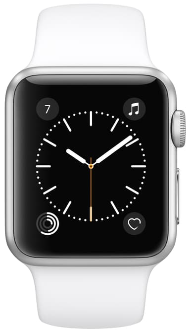 Apple Watch Series 1 Sport 38mm (sølv aluhvit rem Sandstrøm stativ til Apple Watch og iPhone Mobilholder