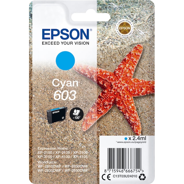 Epson 603 cyan blekkpatron