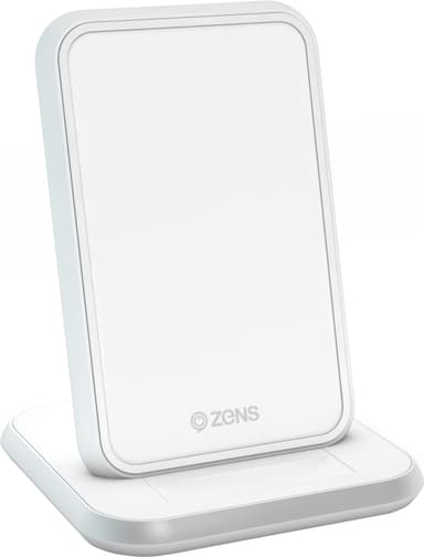 Zens Qi 220V 10W trådløst ladestativ (hvit)
