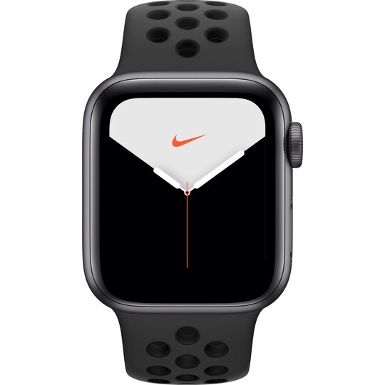 Apple Watch Series 5 Nike+ 40 mm (stellargrå alu/sort Nike sportsreim)