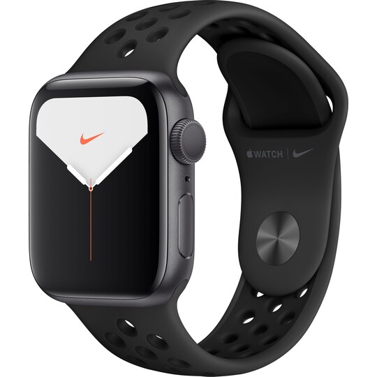 Apple Watch Series 5 Nike+ 40 mm (stellargrå alu/sort Nike sportsreim)