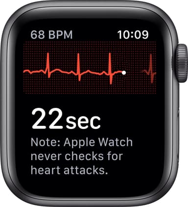 Apple Watch Series 5 Nike+ 40 mm (stellargrå alu/sort Nike sportsreim)