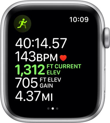 Apple Watch Series 5 Nike+ 44mm (sølv alu/sort Nike sportsreim)