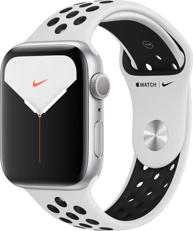 Apple Watch Series 5 Nike+ 44mm (sølv alu/sort Nike sportsreim)