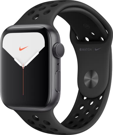 Apple Watch Series 5 Nike+ 44 mm (stellargrå alu/sort Nike sportsreim)