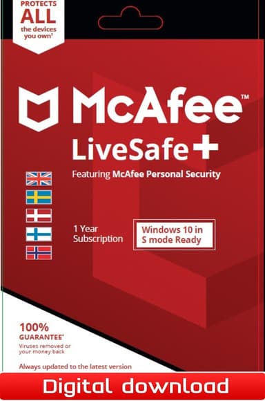 McAfee LiveSafe Plus 12M - PC Windows,Mac OSX, iOS,Android