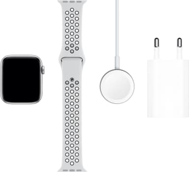 Apple Watch Series 5 Nike+ 44mm (sølv alu/sort Nike sportsreim)
