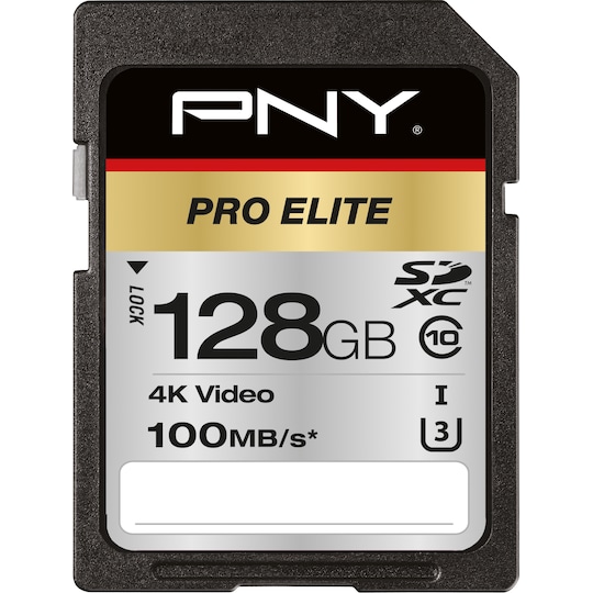 PNY Pro Elite SDXC-minnekort 128 GB