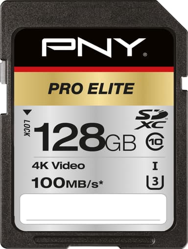 PNY Pro Elite SDXC-minnekort 128 GB