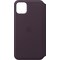 iPhone 11 Pro Max foliodeksel i skinn (aubergine)