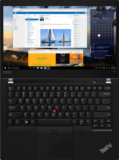 Lenovo ThinkPad T490 14" bærbar PC  i7/16 GB (sort)