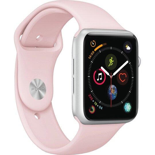Puro Icon sportsreim i silikon til Apple Watch 42-45 mm (rose)