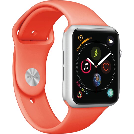 Puro Icon sportsreim i silikon til Apple Watch 42-45 mm (living coral)
