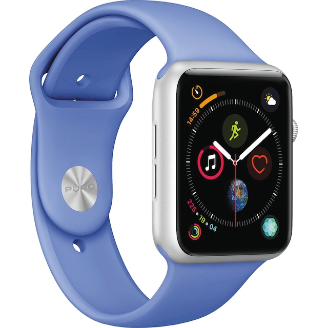 Puro Icon sportsreim i silikon til Apple Watch 42-45 mm (forment blue)