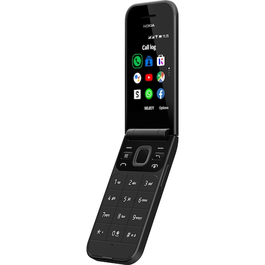 Nokia 2720 Flip mobiltelefon (sort)