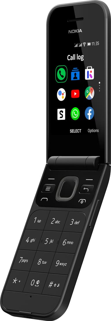 Nokia 2720 Flip mobiltelefon (sort)