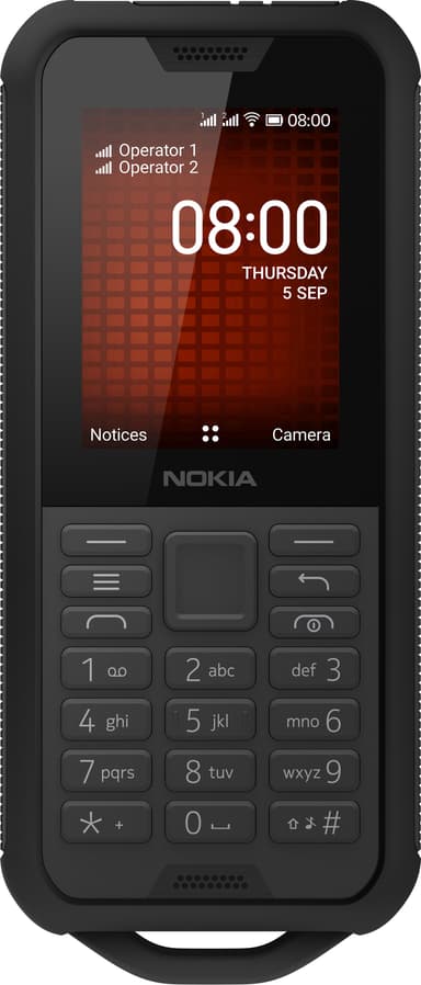 Nokia 800 Tough mobiltelefon (sort)