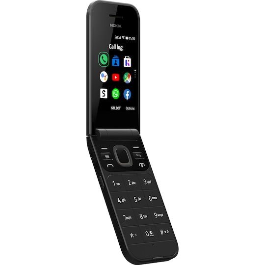 Nokia 2720 Flip mobiltelefon (sort)