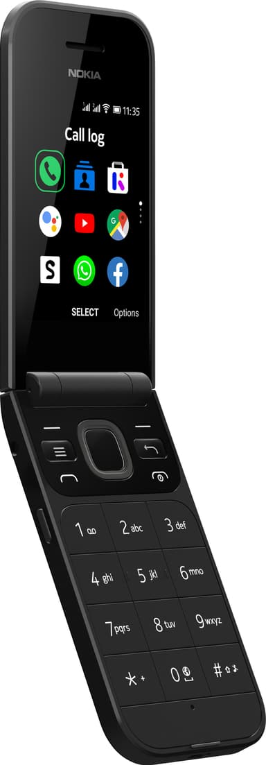 Nokia 2720 Flip mobiltelefon (sort)
