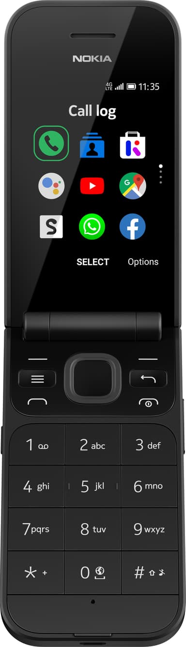 Nokia 2720 Flip mobiltelefon (sort)