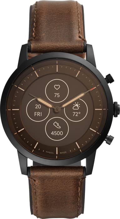 Fossil Collider Hybrid smartklokke 42 mm (brun)