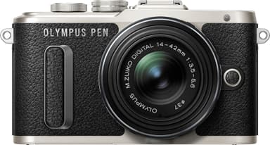 Olympus PEN E-PL8 CSC-kamera + 14-42 mm 1442 IIR-objektivsett (sort)