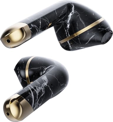 Happy Plugs Air 1 helt trådløse in-ear hodetelefoner (sort marmor)