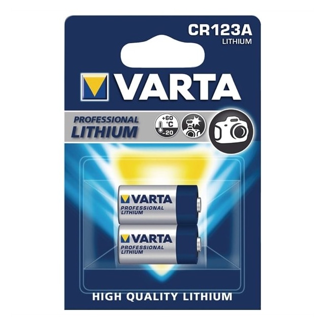 Varta Professional CR123A batteri (2-pakning)