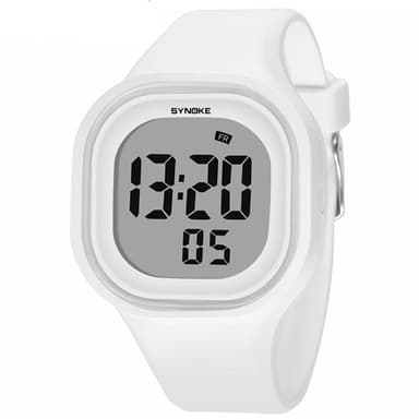 Jelly Digital klokke med silikonarmbånd Hvit