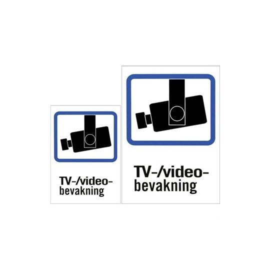 Plastskilt, TV/Video-bevakning
