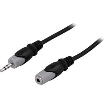 Lydkabel, 3,5mm hann - hunn, 3m