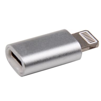 MicroUSB til Lightning Adaper Sølv