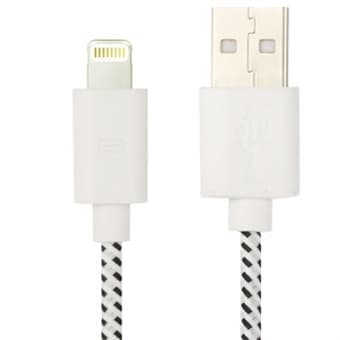 Usb kabel Nylon til iPhone iPad hvit Andre kabler og Kjøp dokkingkontakt for iPhone 4