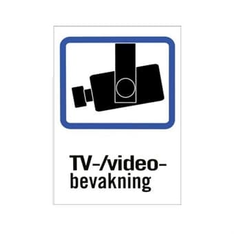 TV-overvåkningsskilt - 10-pakk