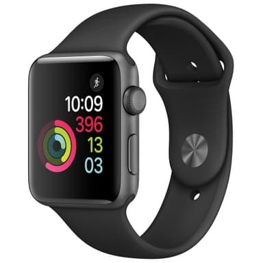 Apple Watch Series 2 Sport 42 mm (grå alu/sort rem)