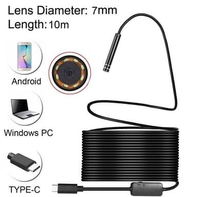 Inspeksjonskamera USB Type-C - PC / Android - 10 meter / 7mm