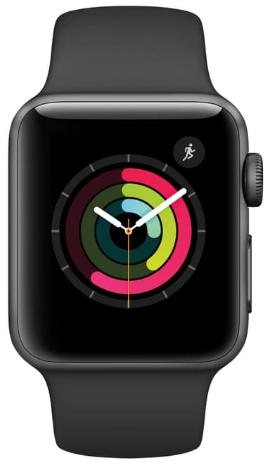 Apple Watch Series 2 Sport 38 mm (grå alu/sort rem)