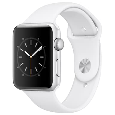 Apple Watch Series 2 Sport 42 mm (sølv alu/hvit rem)
