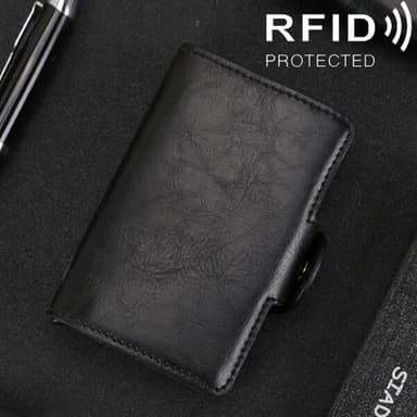 X-7 RFID Lommebok med KortpopUp - Svart